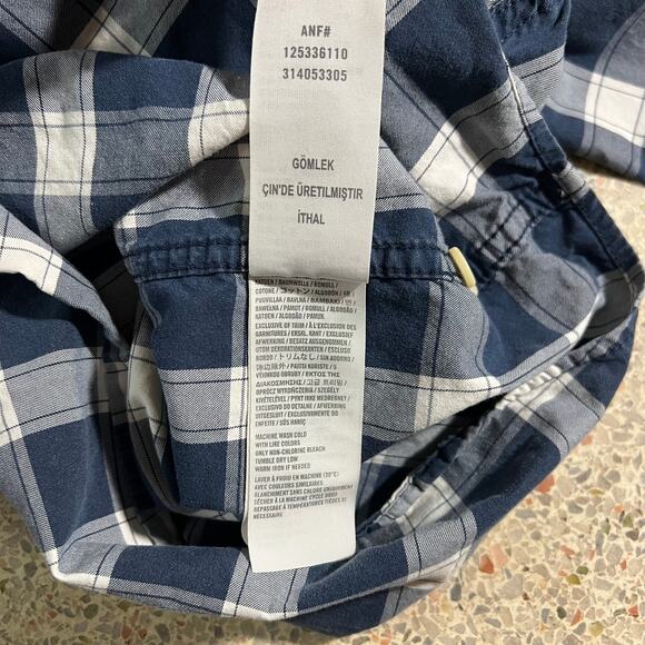 Men’s Abercrombie & Fitch Muscle Plaid Button Down Shirt L - Picture 10 of 11
